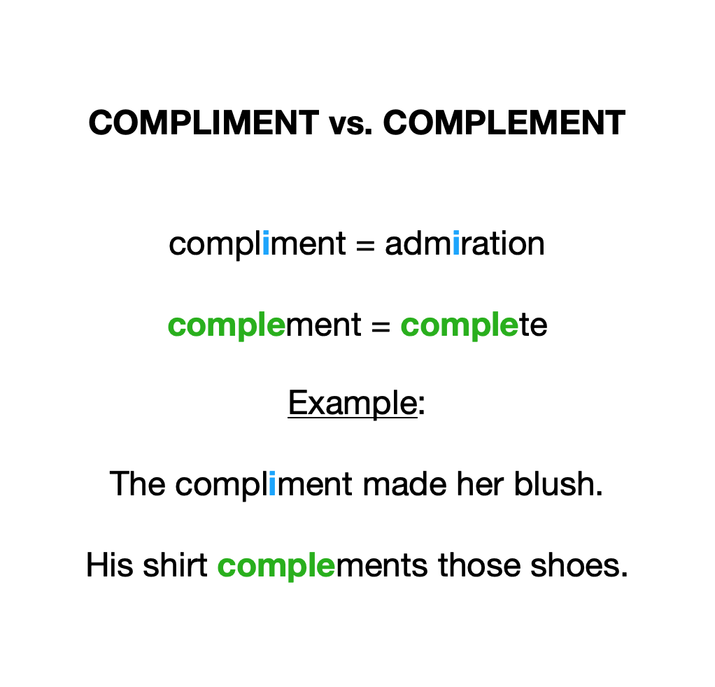 compliment vs. complement