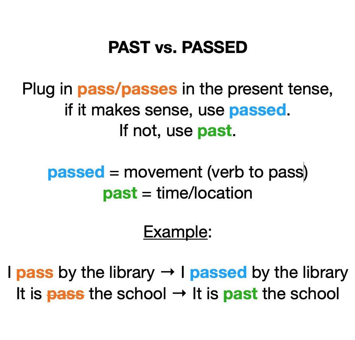 past vs passed