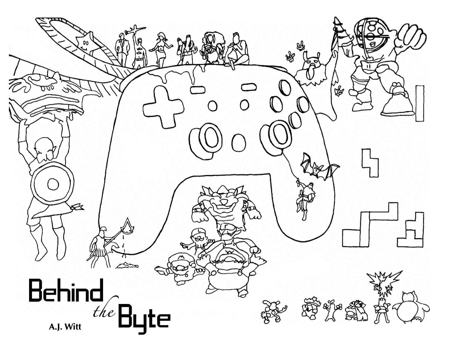 behind the byte, aj witt, comics, comic books, reading, reading during covid, video games, mario kart, pokemon, zelda, illustrate